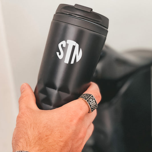 Gepersonaliseerd thermosbeker - Monogram tekst M2